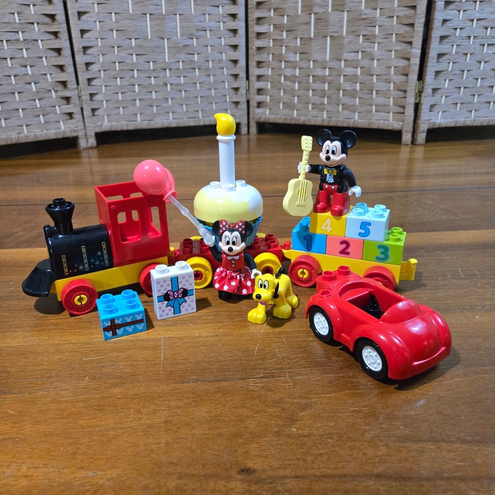 LEGO DUPLO Disney Mickey & Minnie Birthday Train Numbered Bricks Set